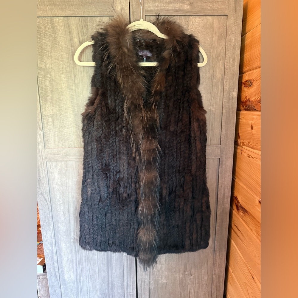 Hale Bob Dark Brown Fur Vest